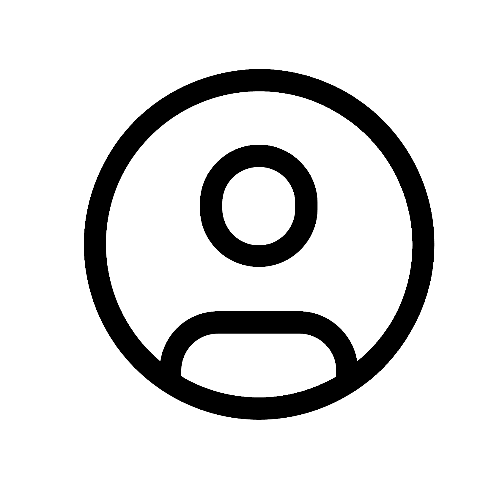 Ikon som visar ett ansikte och torso
